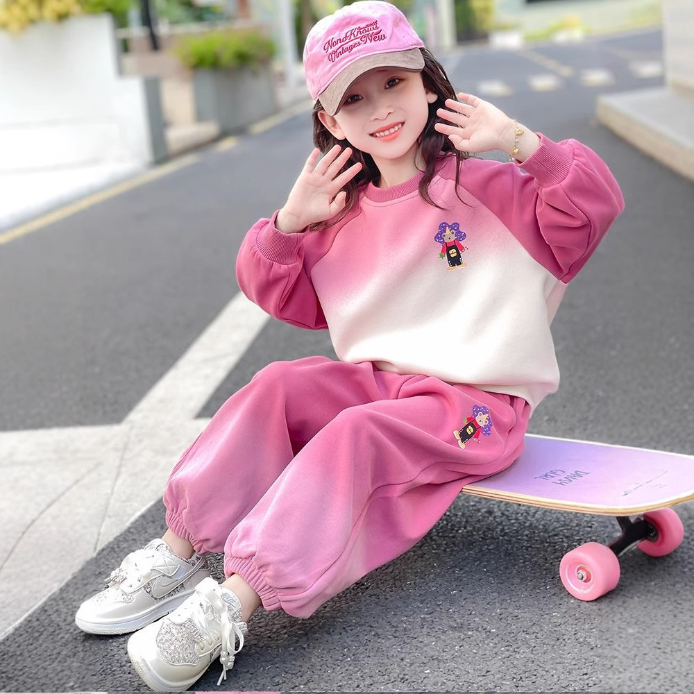 Girls' suit Autumn 2025 New Children's Spring and Autumn Fashionable Western Style Internet Celebrity Casual Two-Piece Trendy