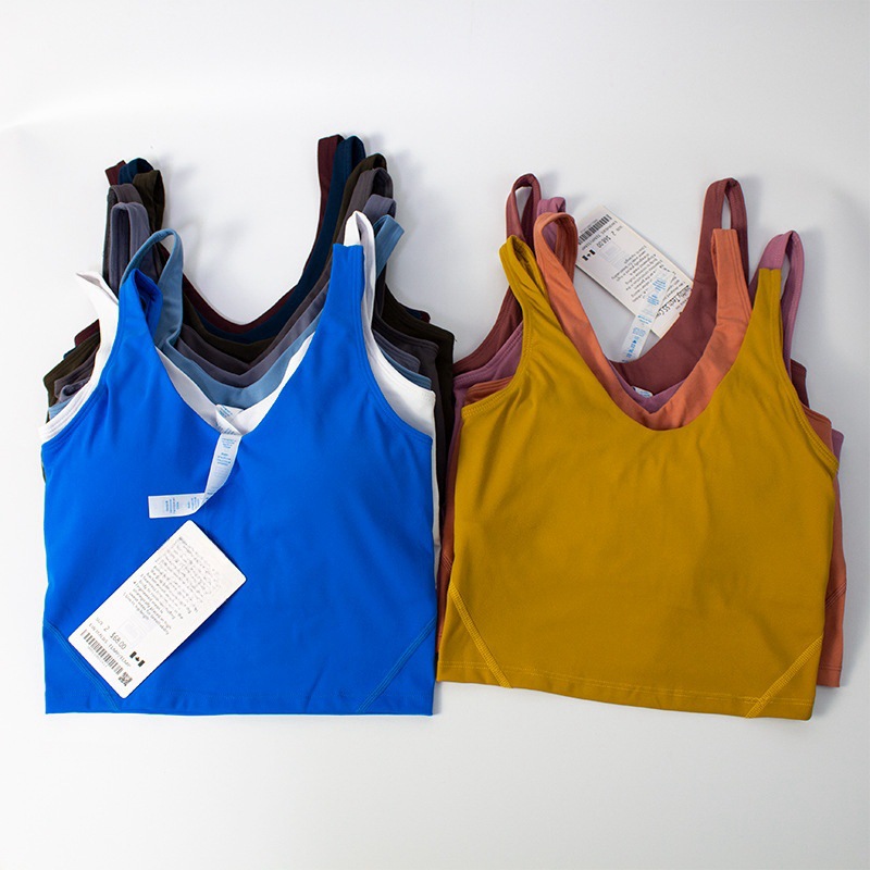 Picture of New Style Yoga Clothing Nylon Naked Tight-fit Sports Bra Women's Bra All-match Fitness Beauty Back Underwear Vest Gather-up