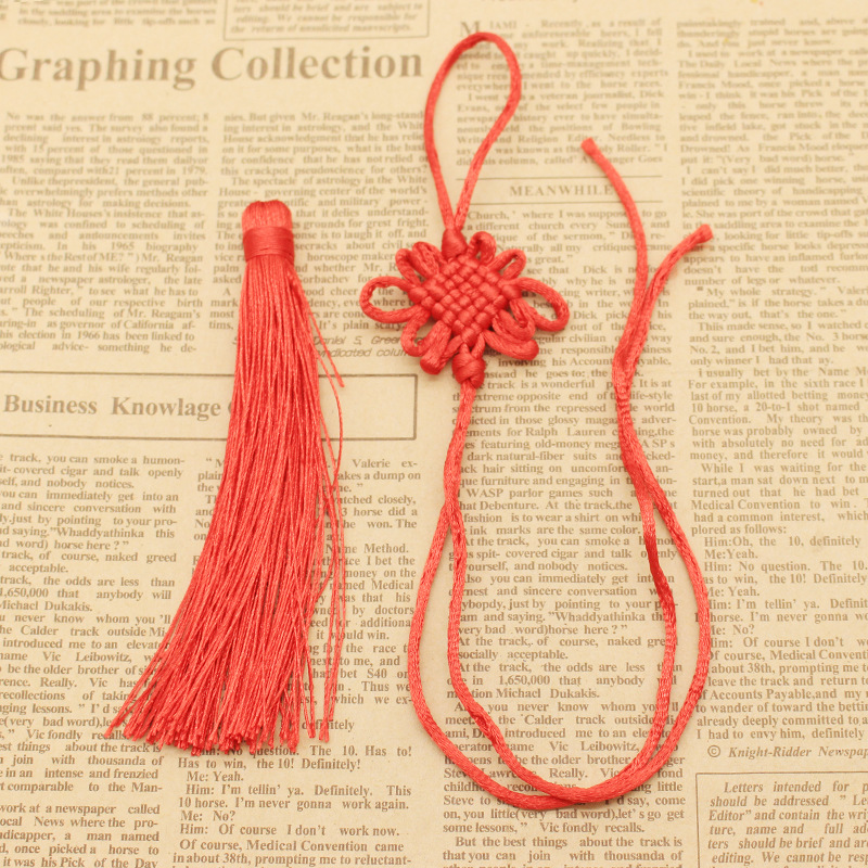 No.5 6 Plate Hanging Rope Chinese Knot Spike Handmade Woven Pendant Tassel Accessories Auspicious Knot Festival Accessories Accessories