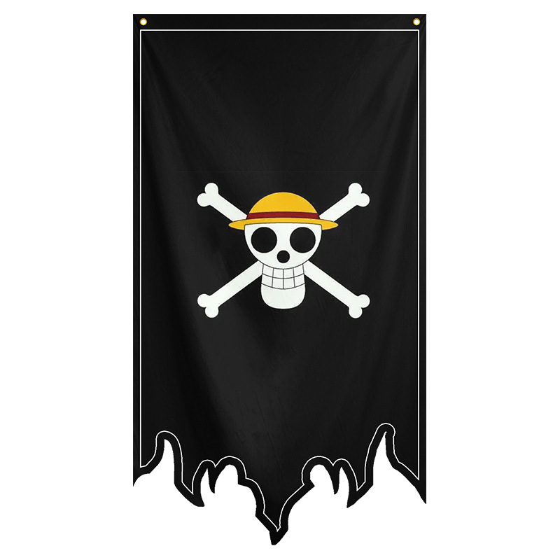 Picture of One Piece Legion Flag Pirate Flag Flag Cartoon Animation COSPLAY Decorative Flag Factory Outlet
