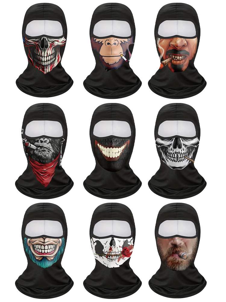 Picture of Riding Mask Full Face Motorcycle Breathable Ice Silk Headgear Hunter Digital Print Outdoor Face Cover Neck Protection Sunscreen Hat