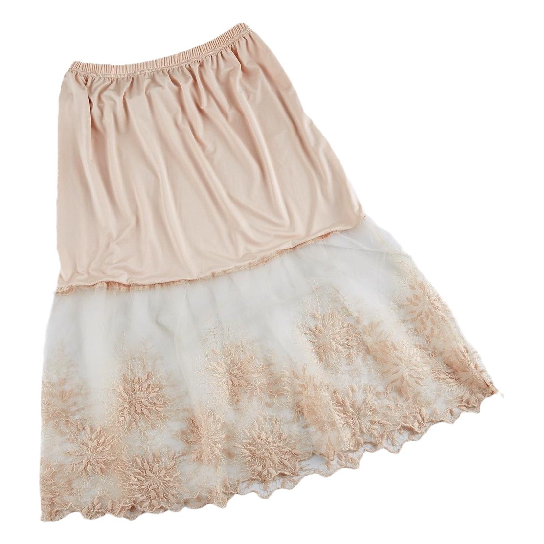 Anti-Exposure Inner Petticoat, Versatile Women's Skirt, Mid-Length Lace Inner Skirt