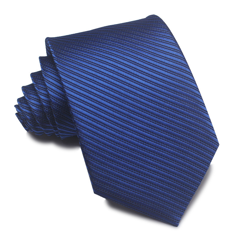Picture of 25 New 8cm Polyester Jacquard Stripesd Tie 7cm Men's and Women's Business Formal Wear Casual High-End Red Black Blue