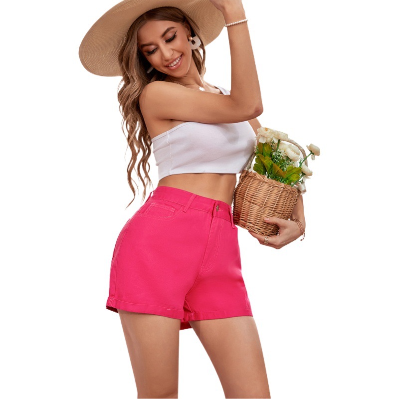 10321# Amazon Cross-border Women's Wear Europe and America INS High Waist Slim Joker Loose Wide Leg a Denim Shorts