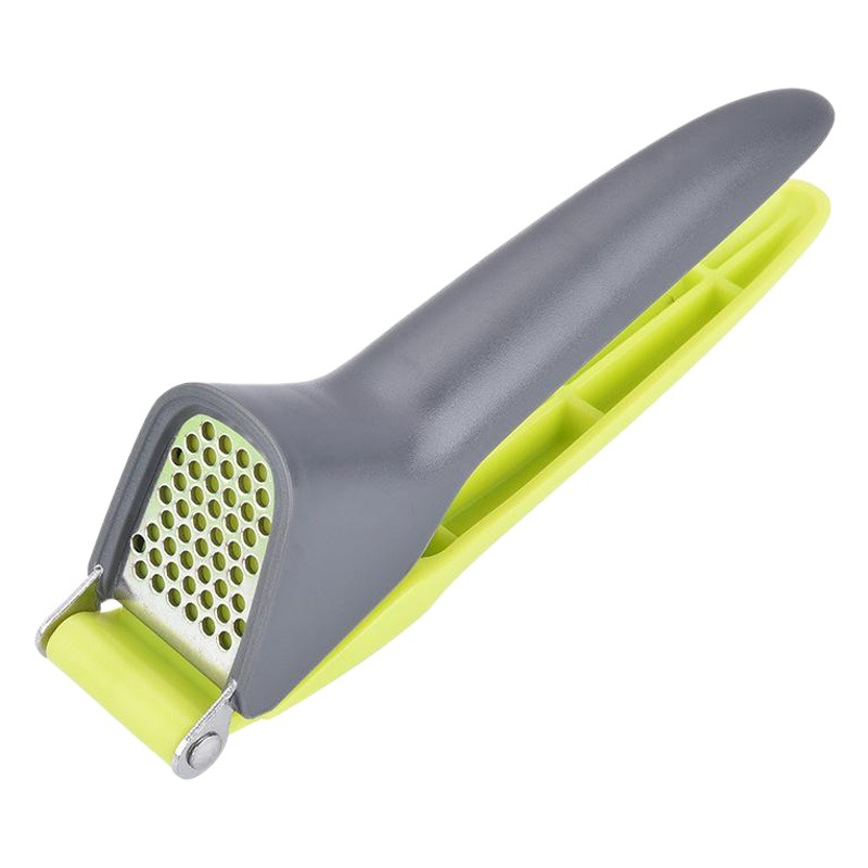 Cross-border Amazon plastic handle plastic garlic grinder new garlic grinder stainless steel garlic press garlic press
