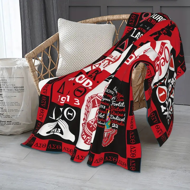 Picture of Girls Sorority Gift Throw Blanket for Girl Sister Outdoor Camping Sofa Flannel Blanket Holiday Blanket