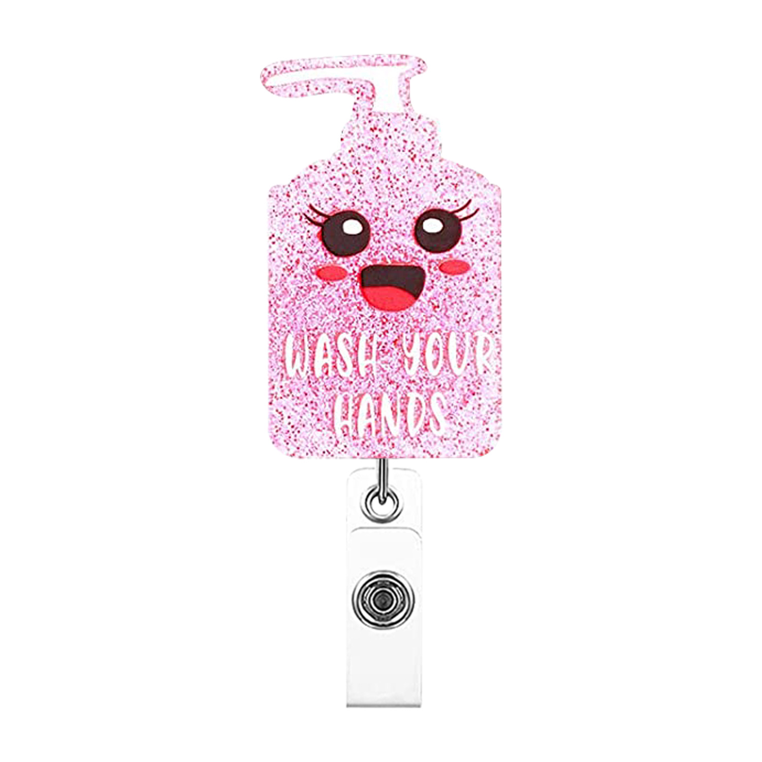 Picture of Acrylic Uterine Love Clothes Needle Mask Easy Pull Buckle Easy Pull Doctor Nurse Retractable Badge Reel