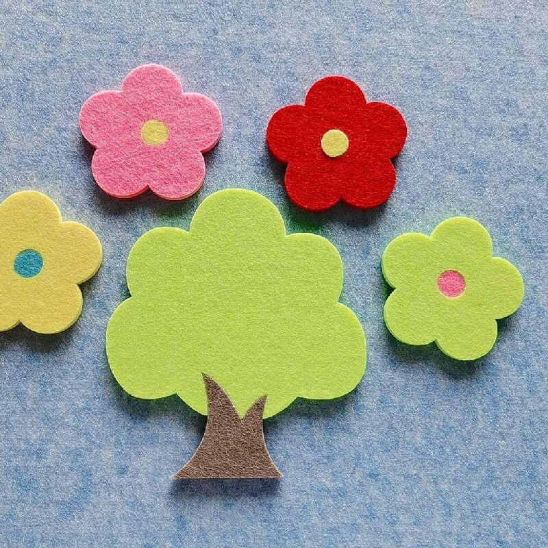 Felt fabric handmade DIY accessories, apparel, daily use, bag accessories, decorative wall stickers, cartoon felt, INS style