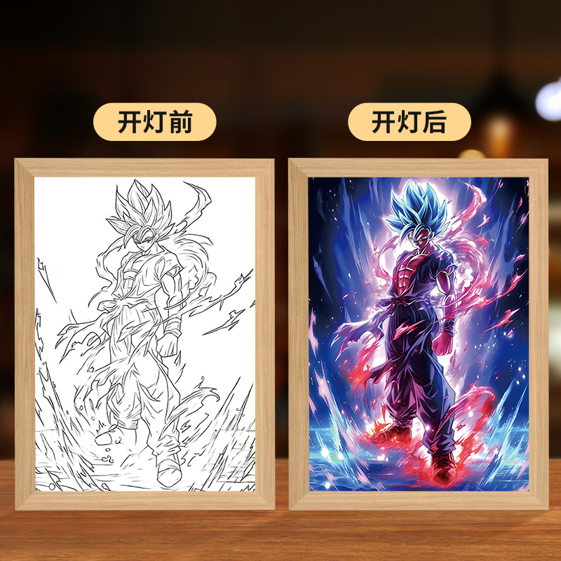 Picture of Carefully Selected Dragon Ball Carrot Goku Lighting Painting Vegeta Super Saiyan Creative Atmosphere Light Ornaments