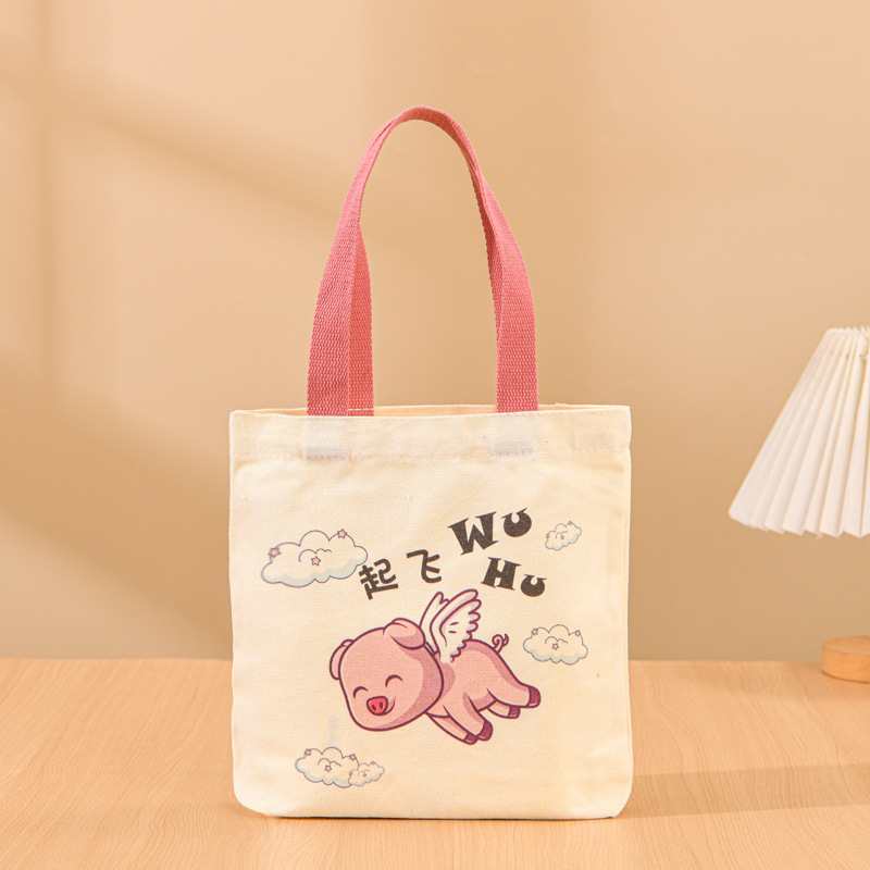 Picture of Cute Fashion All-match Canvas Bag in stock Custom Ins Style Gift Advertising Shopping Bag Large Capacity Lunch Box Bag