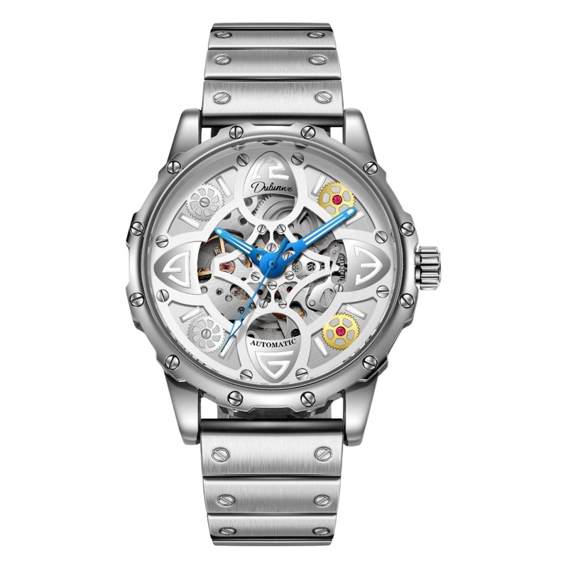genuine goods Automatic Mechanical Watch Glacier Landi Tong Fine Steel Solid Steel Band Multifunctional Men's Original Buckle Watch