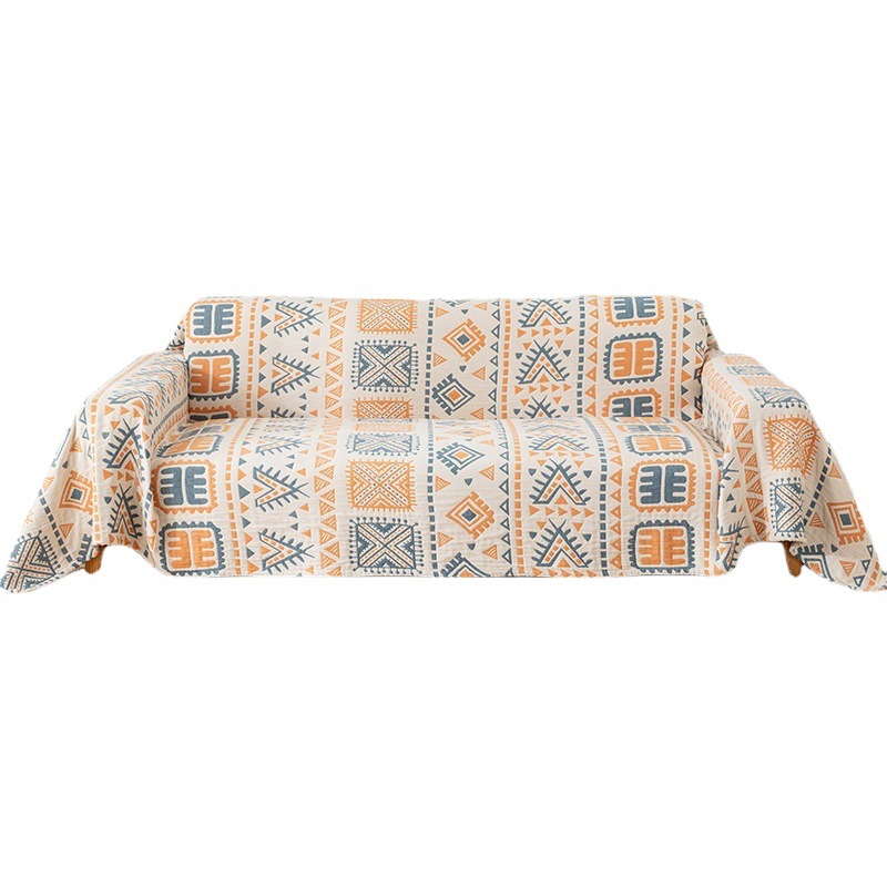 Pure Cotton Sofa Cover Cover Towel Bohemian Full Covering Cloth Sofa Cushion Four Seasons Simple Thickened Cover Blanket Bath Towel Wholesale