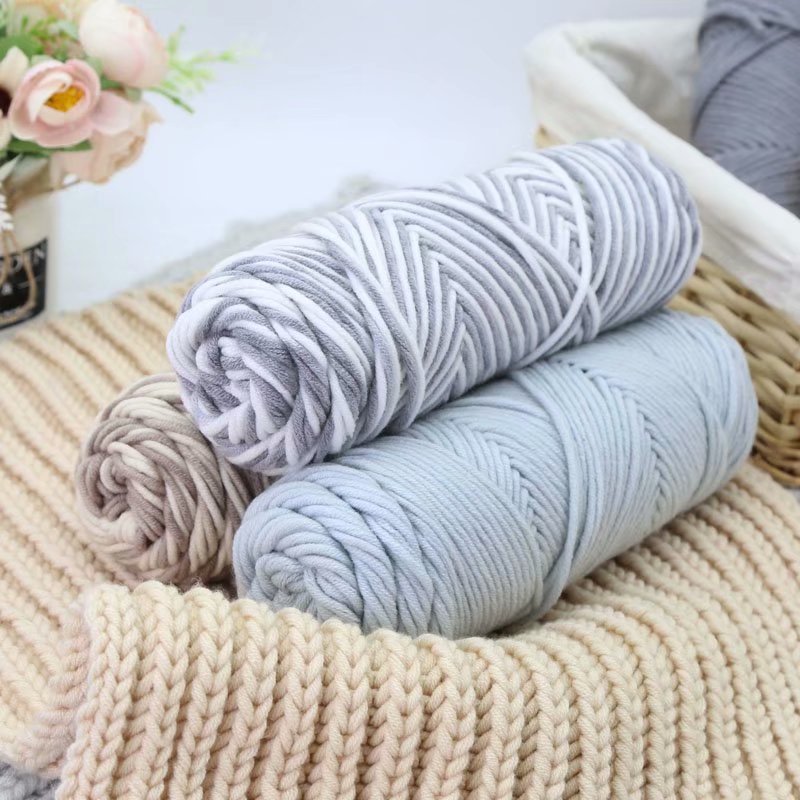 Wool group scarf line 8 strands of lover cotton woven acrylic line coarse wool needle line tufting stamp embroidery wholesale