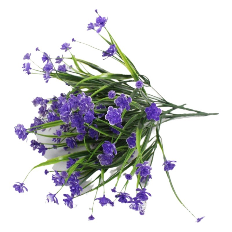 Factory spot simulation 7 fork small lotus bouquet engineering orchid grass background corn floret holiday wedding dress