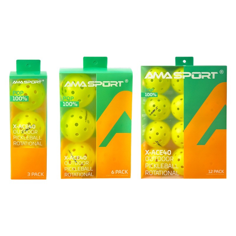 AMASPORT Peak Ball pickleball Professional Competition Peak Ball Outdoor 40-hole rotomolding ball Training Ball