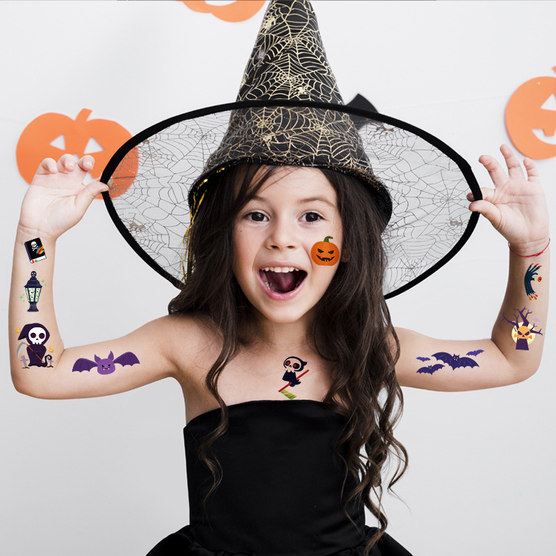 Picture of Children's Cartoon Luminous Tattoo Sticker Halloween Carnival Party Bar Prom Atmosphere Luminous Temporary Tattoo Sticker