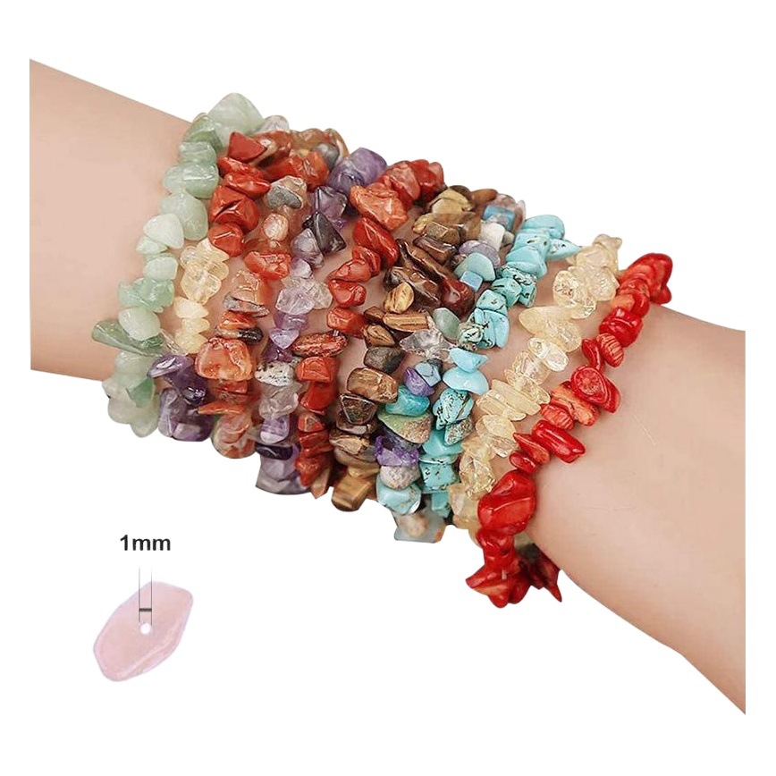 Amazon diy boxed jewelry accessories 15-grid gravel Jade unshaped colored stone