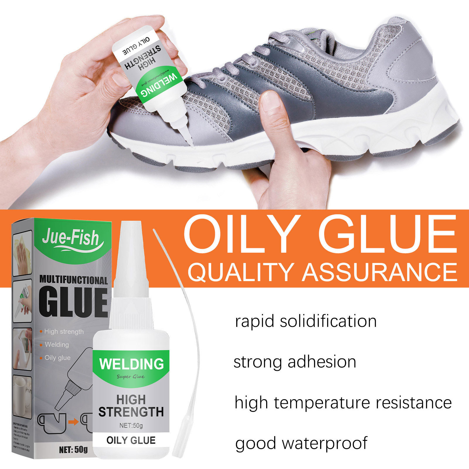 Jue-Fish multi-functional glue wood glass waterproof universal glue ceramic special transparent quick-drying glue