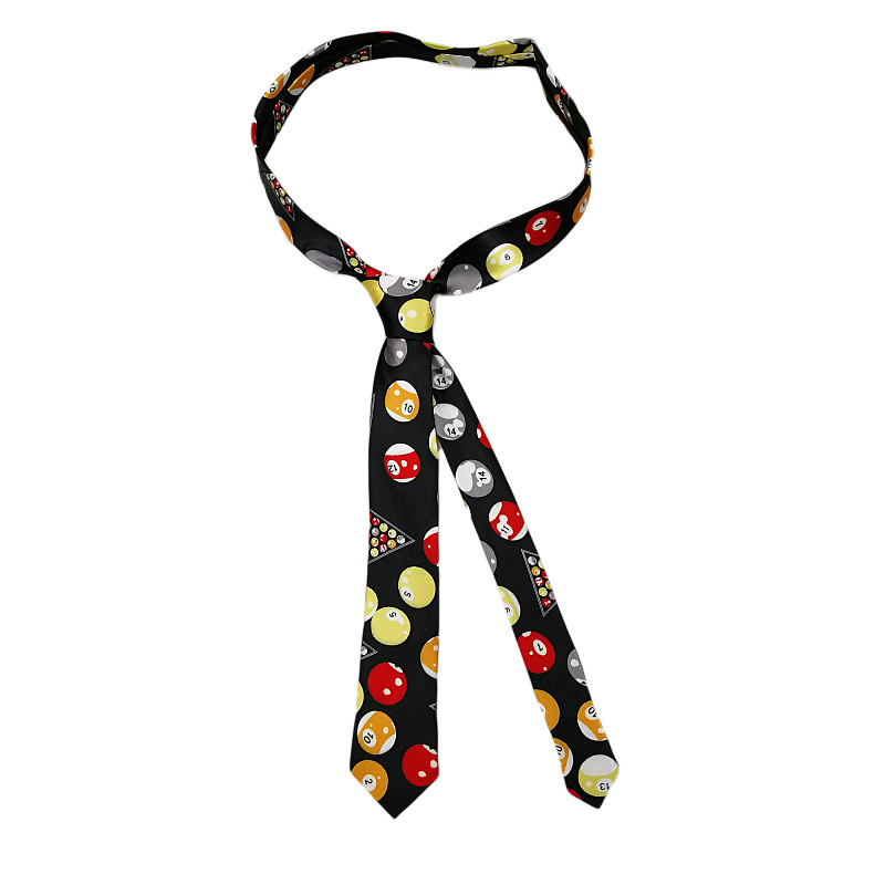 Picture of Zebra Leopard Print Love Poker Letters 5cm Matchinging Shirt Ins Student Tie Unisex Versatile Can Be Customized