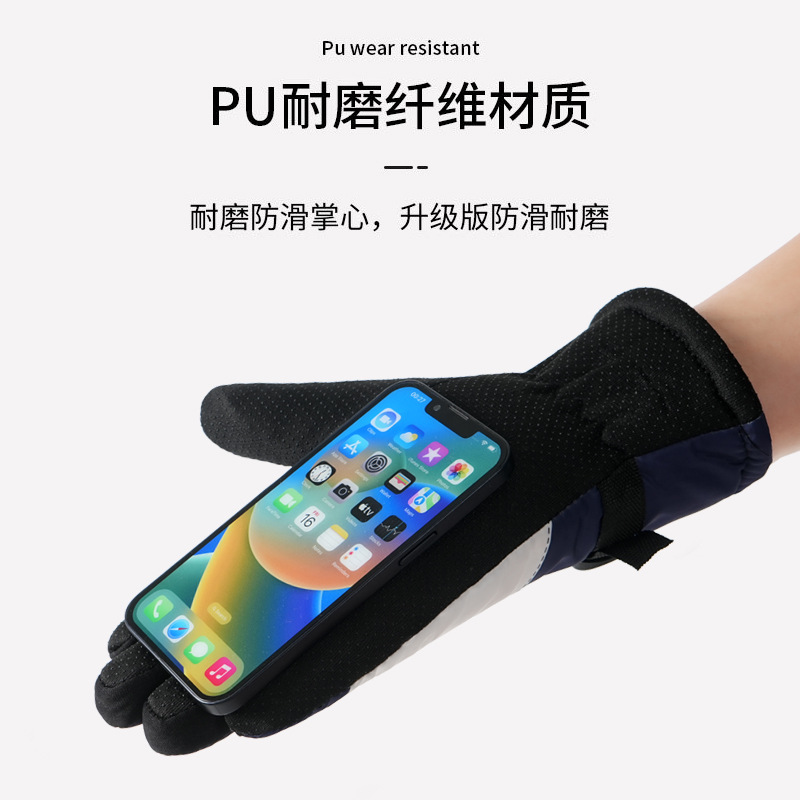 Picture of Cycling Gloves Outdoor Winter Cotton Gloves Warm Cold-proof Gloves Cycling Waterproof fleece-lined Thickened Ski Gloves