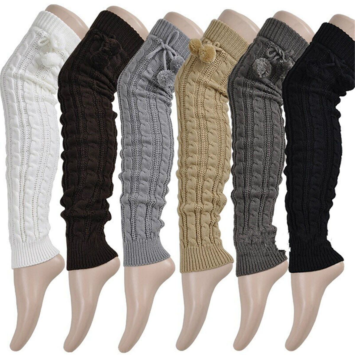 205g Japanese Style Vivi Magazine Twist Extended Thickeneded Boot Covers Ball Over-The-Knee High-Top Warm Pile Socks Wholesale