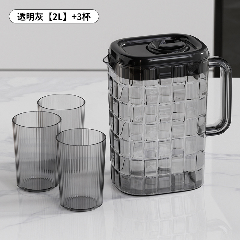 Picture of High Color Value Cold Water Kettle Household Large Capacity Cold Water Cup High Temperature Resistant Plastic Cold Soaking Water Storage Kettle Cold Water Kettle suit