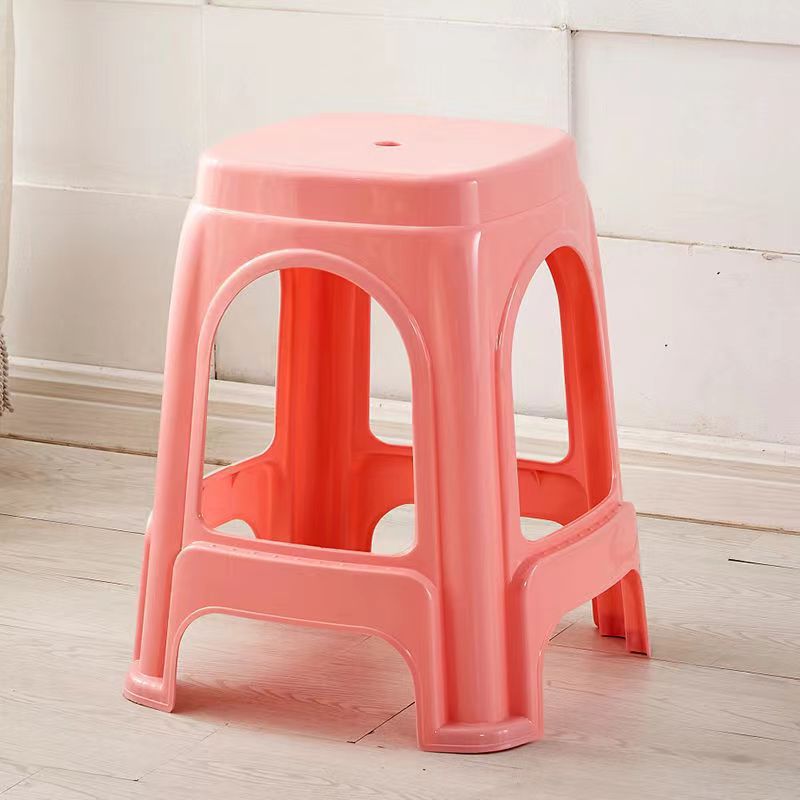 Picture of Plastic stool home thickened living room dining table Deng Zishuo material square bench chair simple cooked rubber small stool high stool