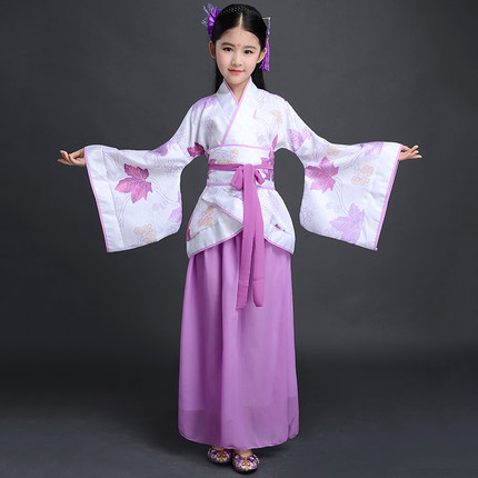 Picture of Children's Ancient Costume Female Hanfu Tang Costume Qin Dynasty Spring and Autumn Warring States Three Kingdoms Imperial Concubine Costume Han Dynasty Gege Ancient Performance Costume