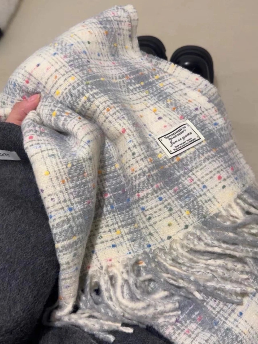 Picture of Cross-border solid color new imitation cashmere scarf women's autumn and winter thickened warm shawl solid color student scarf men's wholesale