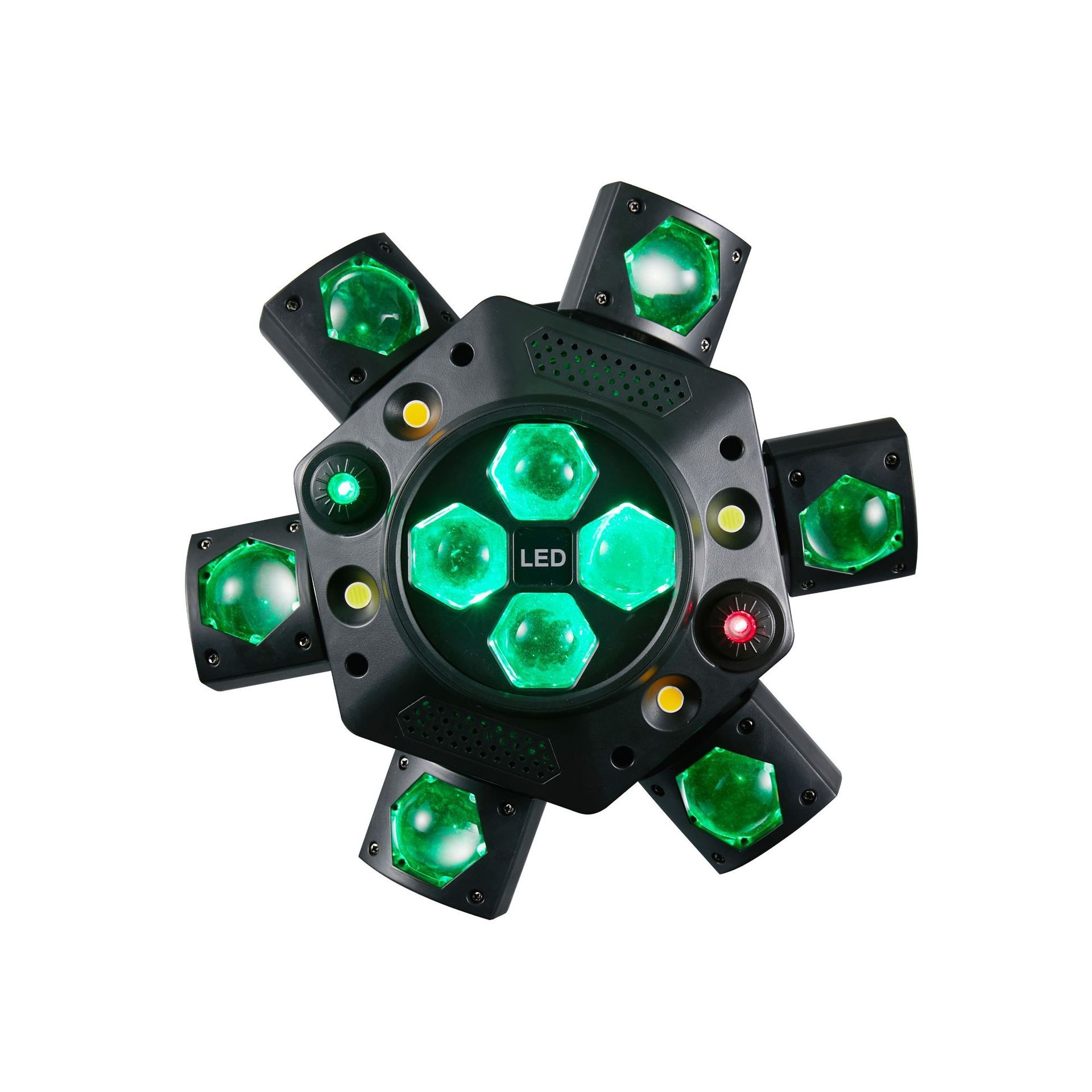 New Plastic Bee Eye Six-Arm Small Diamond Laser Stage Light Dyeing Light Moving Head Light Beam Light Colorful Light Spotlight