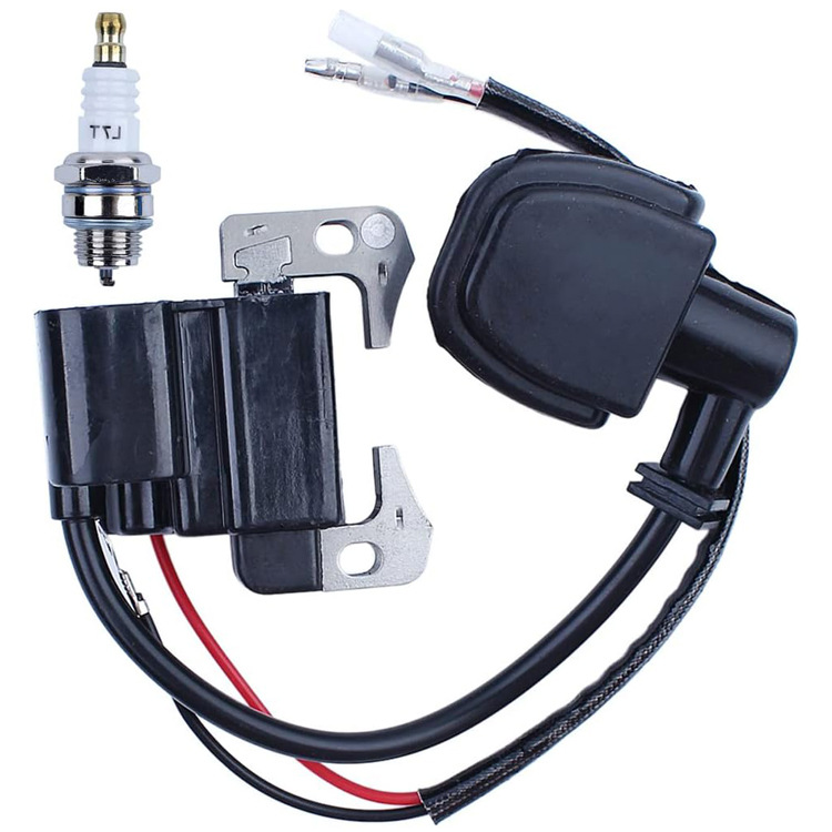 High Voltage Package Ignition Coil Robin Nb411 Ec04 Bg411 Cg411 Engine Including Spark Plug
