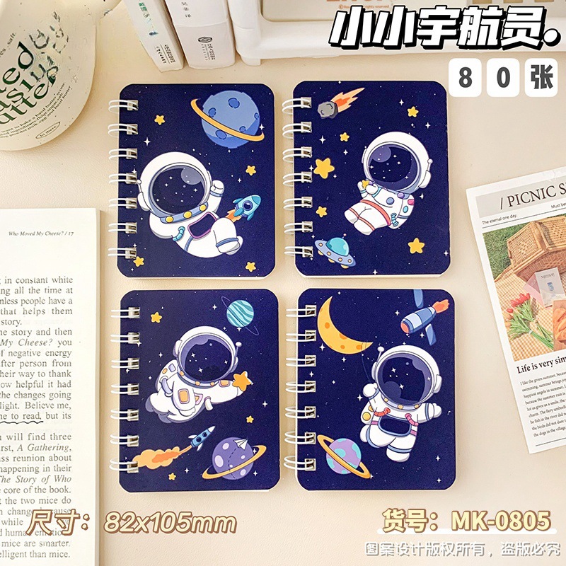 Picture of ins Creative Korean Coil Cartoon Mini Book Girl's Heart Cute Easy Pocket Learning Notebook T