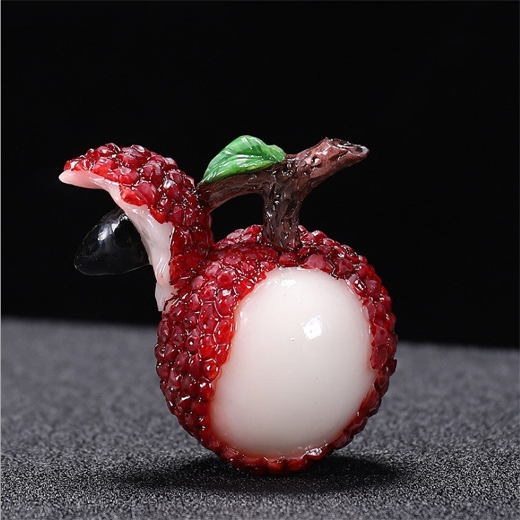 Picture of Tea pet small ornaments color change litchi fruit Bayberry golden toad tea table tea play creative tea table ornaments tea set ornaments