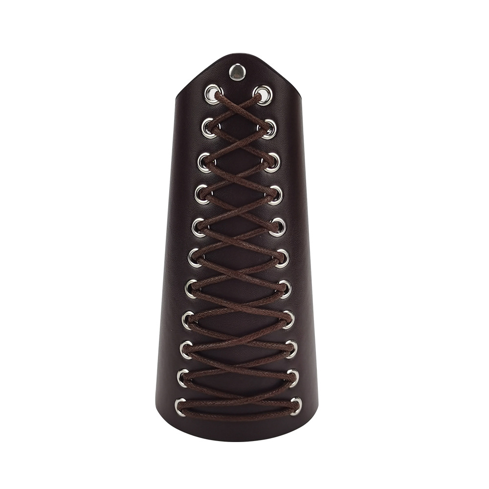 Picture of Cross-border Medieval Men's Leather Bracer Retro Punk Hand Guard Carnival cosplay Costume Accessories Arm Guard