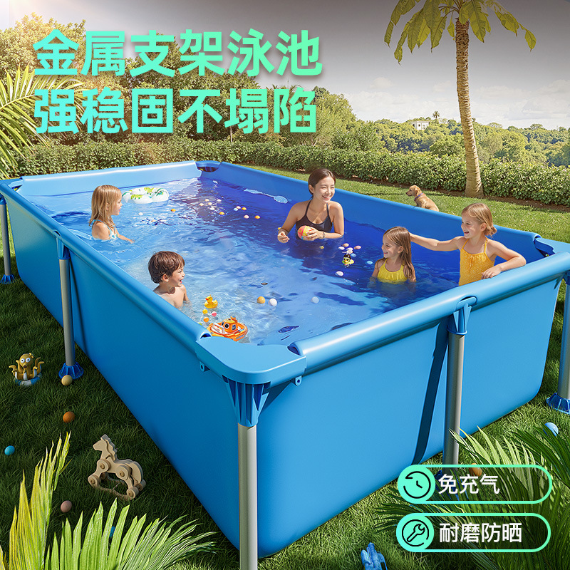 Swimming Pool Square Pipe Rack Swimming Pool Pool Adult Oversized Family Pool Children Stable Bracket Swimming Pool Wholesale