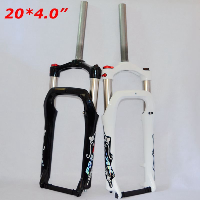 20 inch snowmobile front fork ATV shock-absorbing oil Spring Fork aluminum-magnesium alloy wide tire 4.0 off-road bicycle 135mm