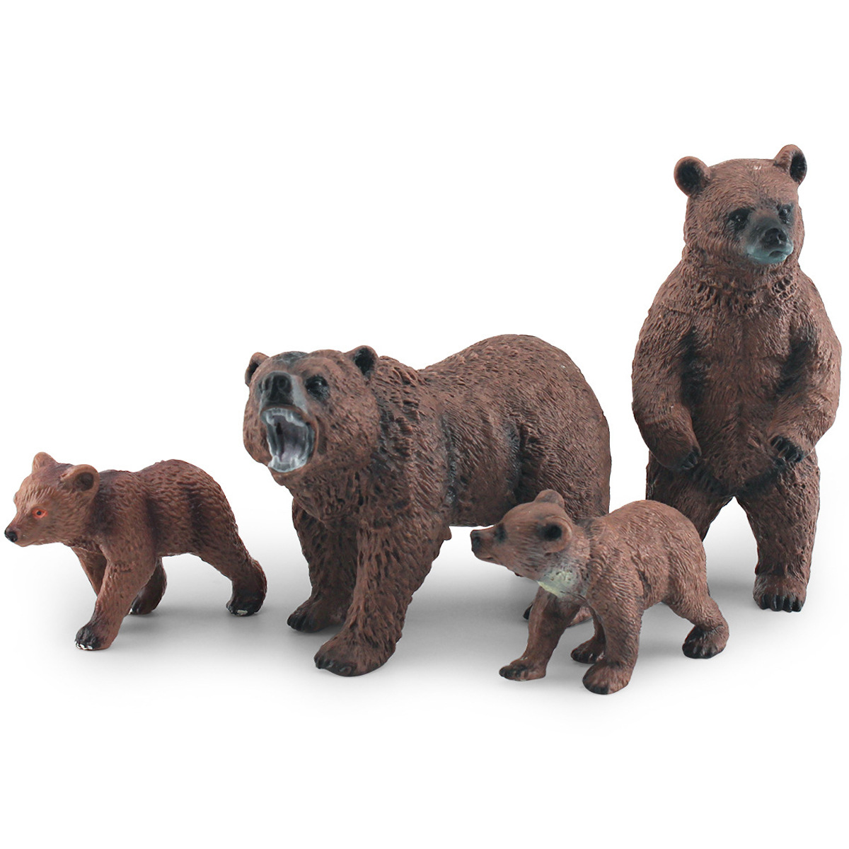 Cross-border simulation forest animal brown bear model children's cognitive grizzly bear bear sand table decoration static desktop ornaments
