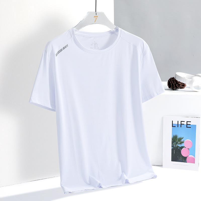Picture of Summer New Printed Ice Silk T-shirt Men's Sports Leisure Running Fitness Breathable Short-sleeved Men's Outdoor Quick-drying Clothes