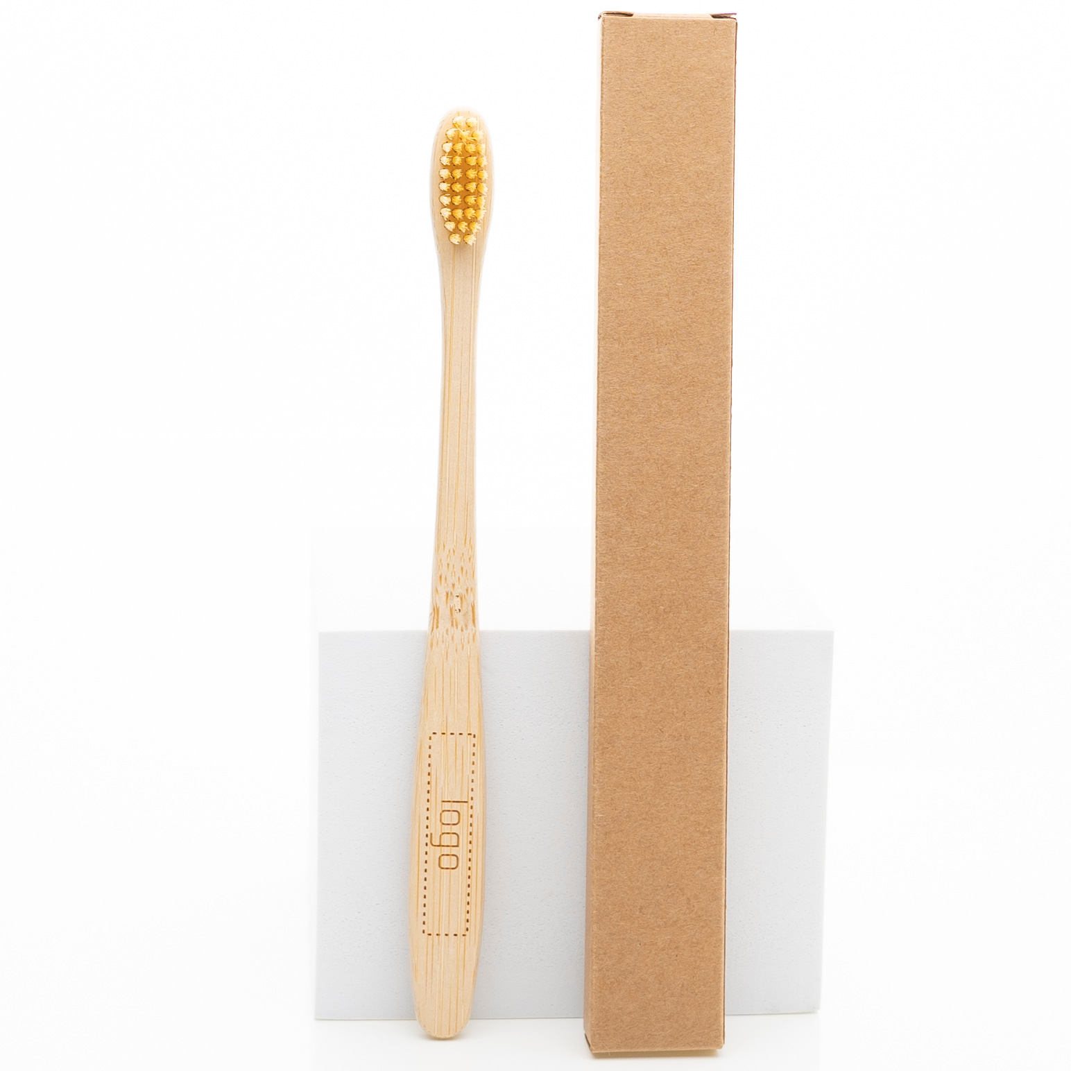 Picture of Hotel Disposable Bamboo Toothbrushes, Multi-Color Soft and Hard Bristles, Biodegradable Bamboo Toothbrushes, Customizable with Logo, Set Packaging