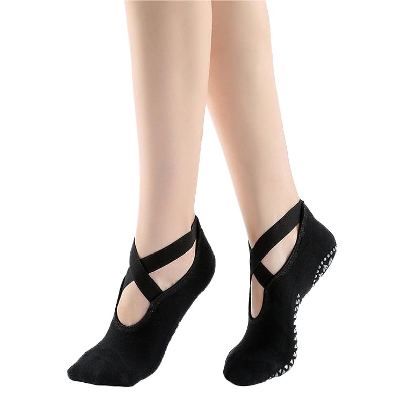 Autumn and winter New Terry YOGA SOCKS thickened cross with round head Pilates sports SOCKS Amazon YOGA SOCKS
