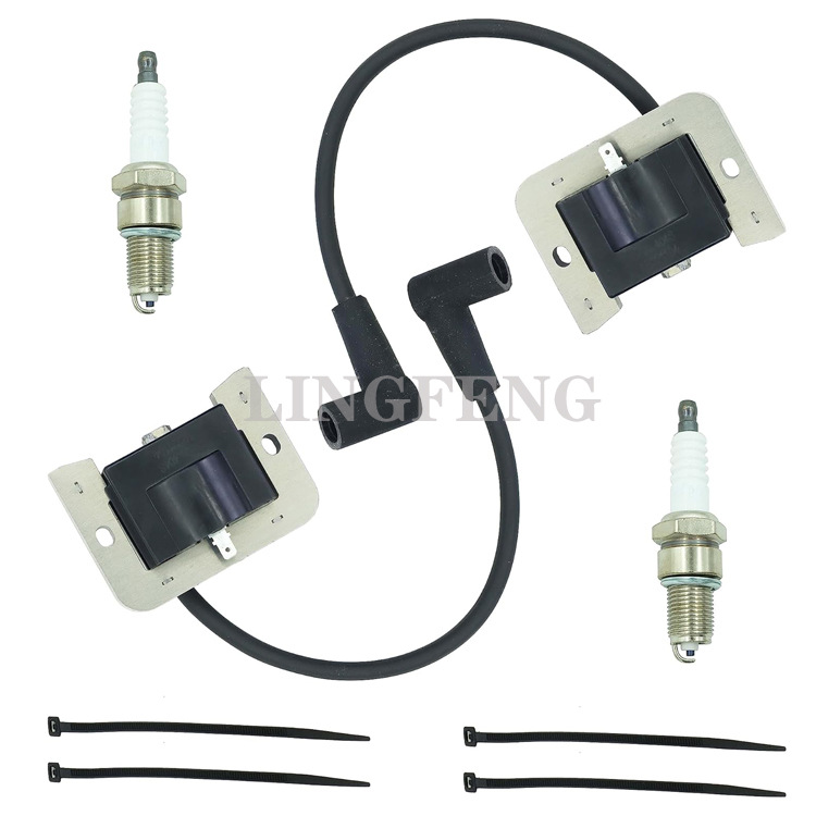 Ignition coil Kohler 24 584 01-S 24 584 45-S 2 with 2 spark plugs and ties