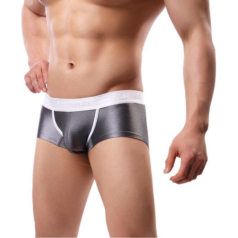 Zhongshan manufacturers thin men's underwear brushed nylon underwear breathable sexy low waist men's boxers wholesale