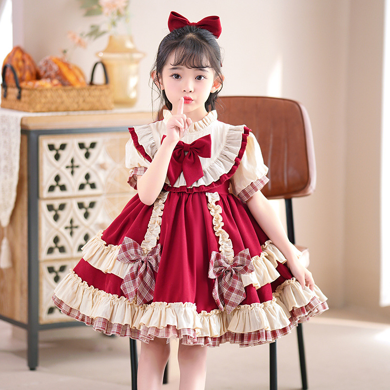 Lolita Summer Girl Princess Dress Summer Children's dress 2024 New Lolita Dress for Baby