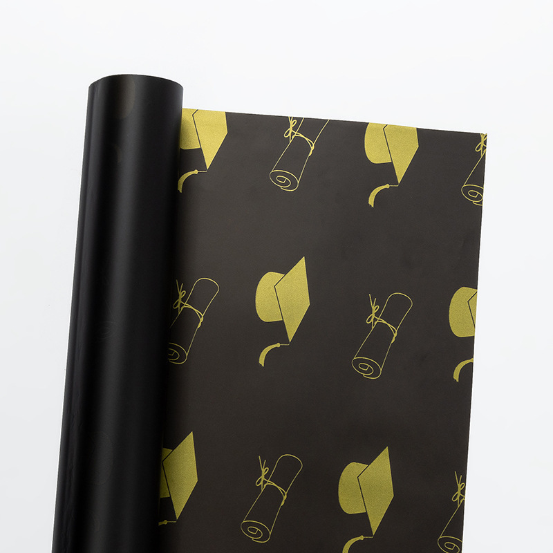 Picture of Graduation season waterproof bow book flower wrapping paper college entrance examination doctor hat bouquet wrapping paper gift flower paper 1