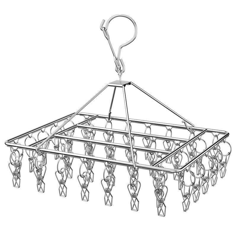 Picture of Stainless Steel Drying Rack Multi-clip Inner Hanger Household Drying Rack Socks Rack Dormitory Drying Socks Storage Socks