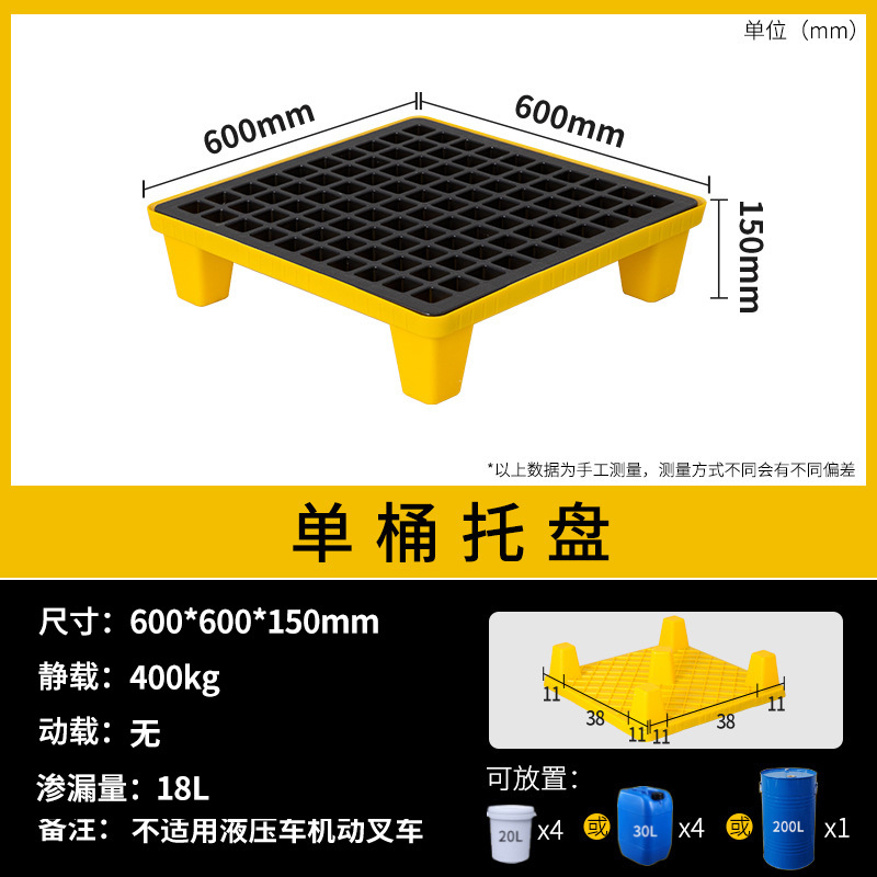 Picture of Laboratory Desktop Tray Hazardous Waste Anti-Leakage Tray Chemical Anti-Leakage Plastic Tray Oil Barrel Pad