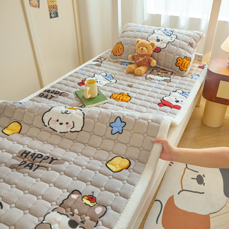 Picture of Class A Soybean Milk Velvet Mattress Winter Thickened Coral Velvet Dormitory Single Mattress Household Folding Cushion