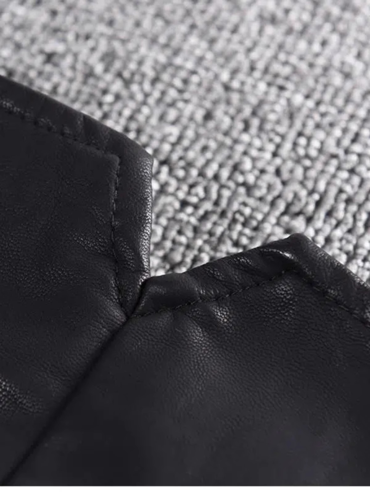 Picture of 2023 New Autumn and Winter Women's Black High-Waisted Slimming Wide-Leg A-Line Pu Leather Hot Pants with Zipper Design