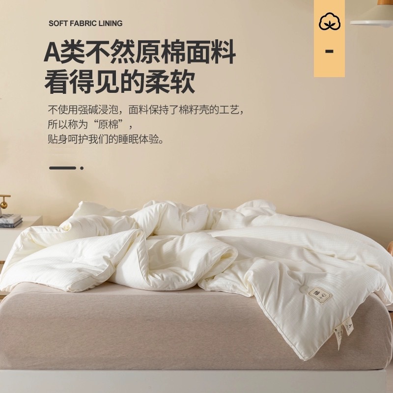 Picture of Class a Cotton Soy Fiber Summer Cooling Quilt, Pure Cotton Spring and Autumn Air Conditioning Quilt Core, Winter Quilt, Machine Washable Healthy Fiber