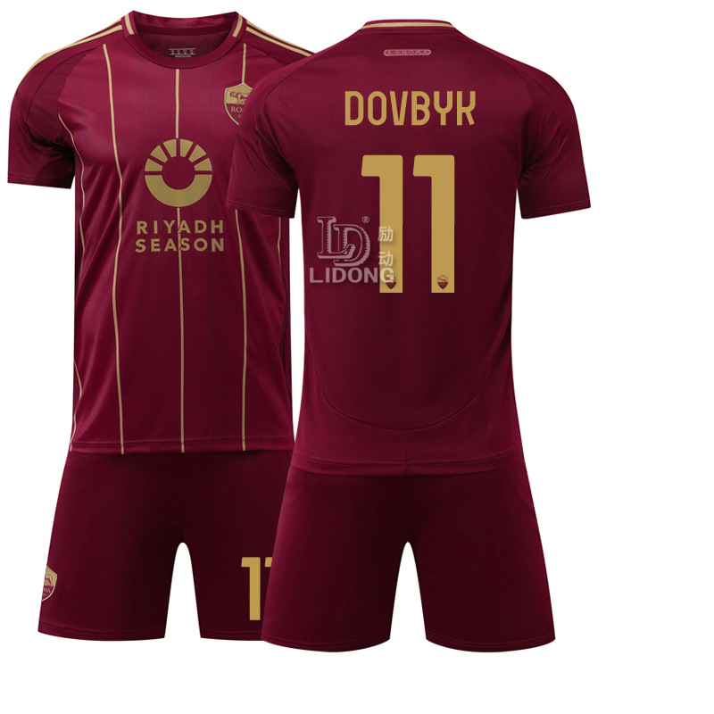 Picture of 2425 Rome Home Jersey New No. 21 Dybala No. 11 Dove Bic Football Suit Serie A Sports suit